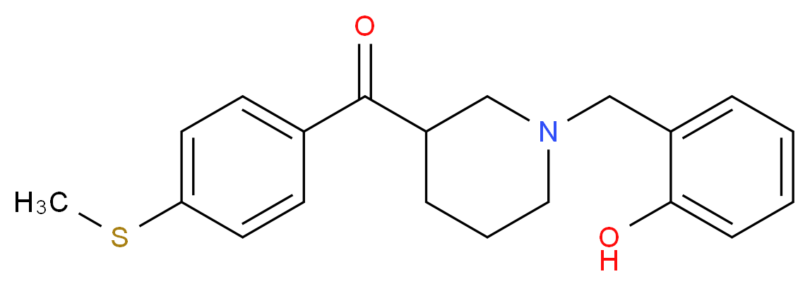 [1-(2-hydroxybenzyl)-3-piperidinyl][4-(methylthio)phenyl]methanone_分子结构_CAS_)