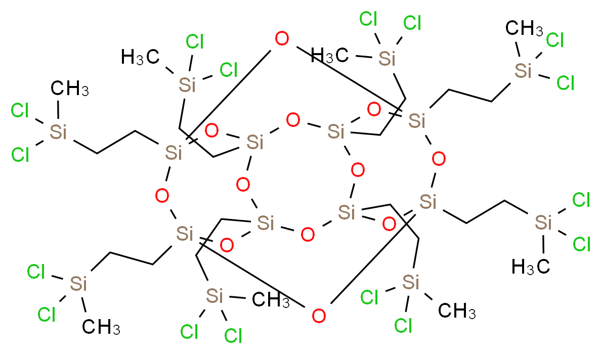 PSS-八(2-二氯甲基硅基乙基)取代_分子结构_CAS_314727-18-9)