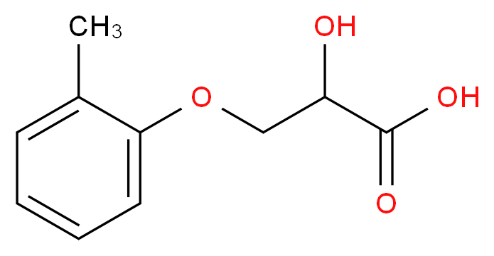 2-hydroxy-3-(2-methylphenoxy)propanoic acid_分子结构_CAS_26114-38-5)