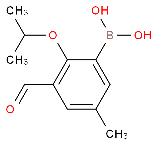 3-甲酰基-2-异丙氧基-5-甲苯基硼酸_分子结构_CAS_480424-52-0)