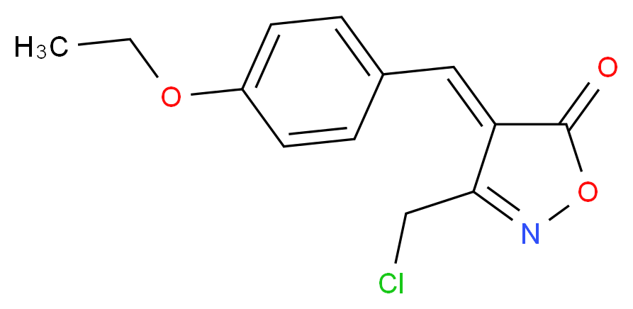 (4E)-3-(Chloromethyl)-4-(4-ethoxybenzylidene)-isoxazol-5(4H)-one_分子结构_CAS_)