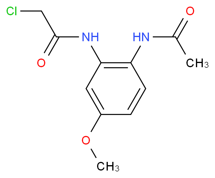 N-(2-Acetylamino-5-methoxy-phenyl)-2-chloro-acetamide_分子结构_CAS_)