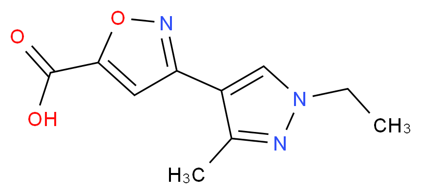 3-(1-ethyl-3-methyl-1H-pyrazol-4-yl)isoxazole-5-carboxylic acid_分子结构_CAS_957490-68-5)