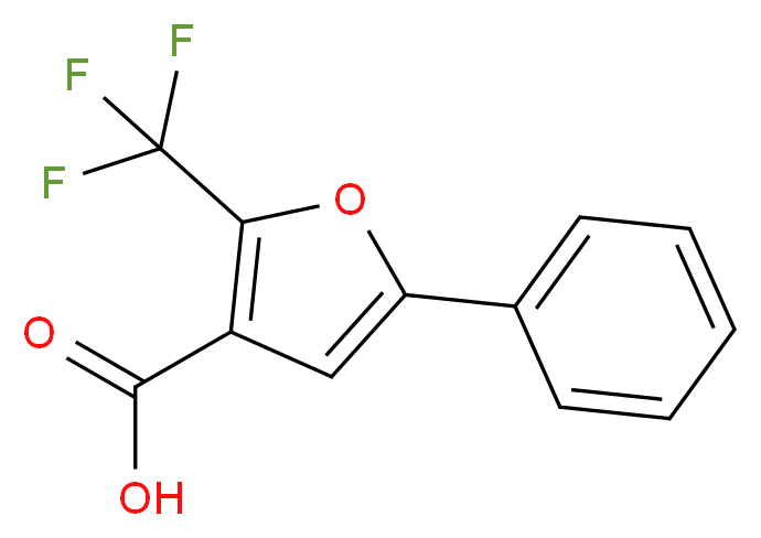 5-phenyl-2-(trifluoromethyl)furan-3-carboxylic acid_分子结构_CAS_23584-85-2