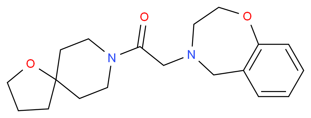 4-[2-(1-oxa-8-azaspiro[4.5]dec-8-yl)-2-oxoethyl]-2,3,4,5-tetrahydro-1,4-benzoxazepine_分子结构_CAS_)