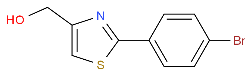 [2-(4-bromophenyl)-1,3-thiazol-4-yl]methanol_分子结构_CAS_21160-53-2