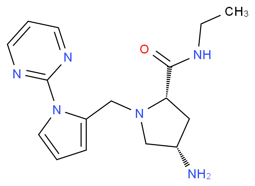 (2S,4S)-4-amino-N-ethyl-1-[(1-pyrimidin-2-yl-1H-pyrrol-2-yl)methyl]pyrrolidine-2-carboxamide_分子结构_CAS_)