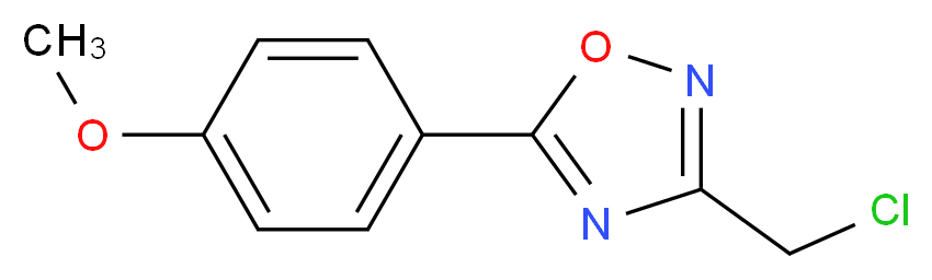 3-(Chloromethyl)-5-(4-methoxyphenyl)-1,2,4-oxadiazole_分子结构_CAS_73217-31-9)