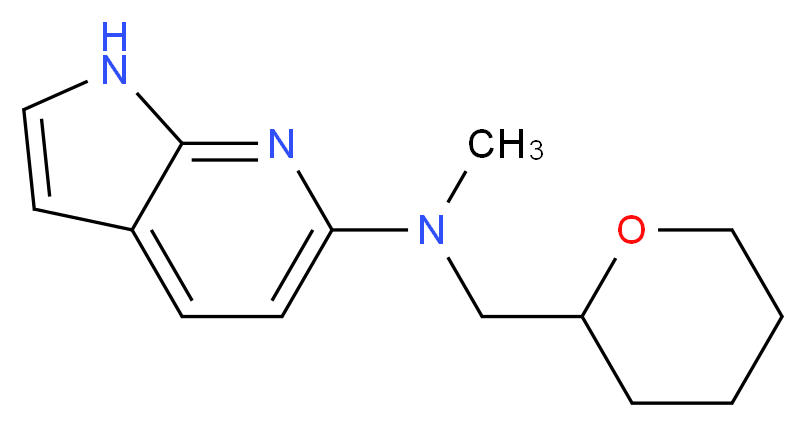 N-methyl-N-(tetrahydro-2H-pyran-2-ylmethyl)-1H-pyrrolo[2,3-b]pyridin-6-amine_分子结构_CAS_)