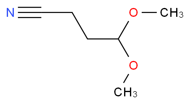 3-氰基丙醛二甲基缩醛_分子结构_CAS_14618-78-1)