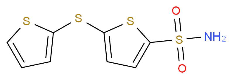 5-(thiophen-2-ylsulfanyl)thiophene-2-sulfonamide_分子结构_CAS_63033-64-7