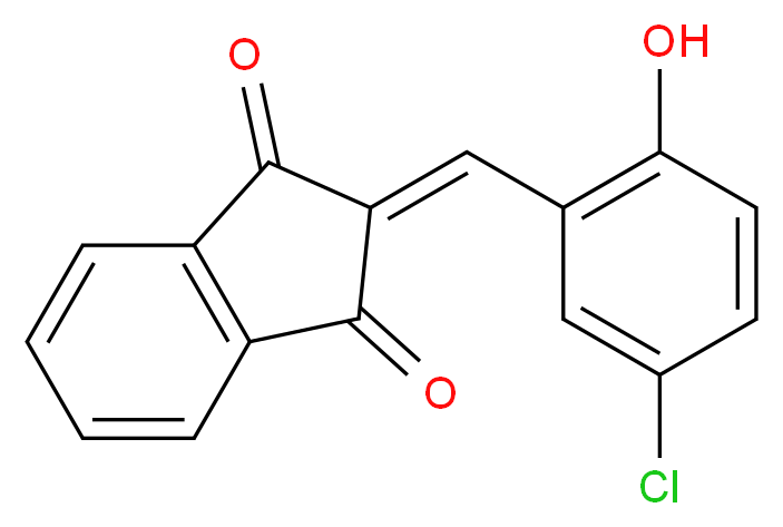 2-(5-Chloro-2-hydroxybenzylidene)-1H-indene-1,3(2H)-dione_分子结构_CAS_)