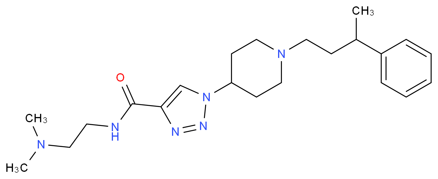 N-[2-(dimethylamino)ethyl]-1-[1-(3-phenylbutyl)-4-piperidinyl]-1H-1,2,3-triazole-4-carboxamide_分子结构_CAS_)