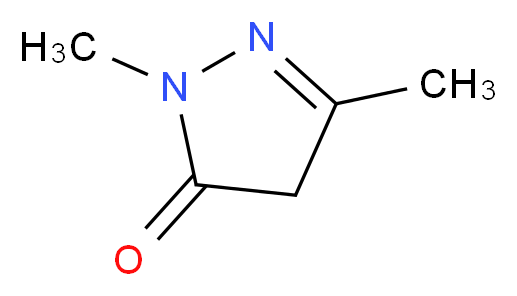 1,3-dimethyl-4,5-dihydro-1H-pyrazol-5-one_分子结构_CAS_2749-59-9