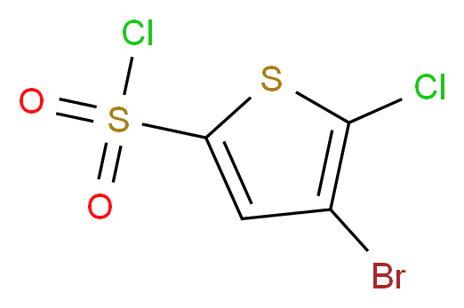 4-bromo-5-chlorothiophene-2-sulfonyl chloride_分子结构_CAS_166964-35-8