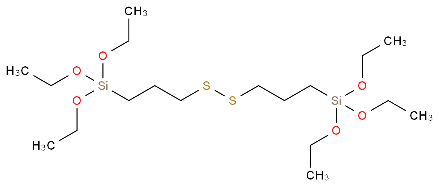4,4,13,13-tetraethoxy-3,14-dioxa-8,9-dithia-4,13-disilahexadecane_分子结构_CAS_56706-10-6