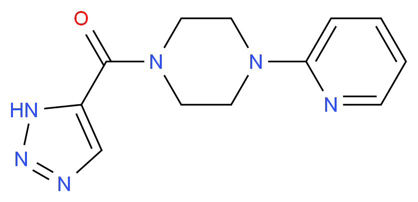 1-(2-pyridinyl)-4-(1H-1,2,3-triazol-5-ylcarbonyl)piperazine_分子结构_CAS_)