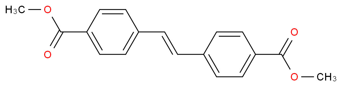 methyl 4-[(E)-2-[4-(methoxycarbonyl)phenyl]ethenyl]benzoate_分子结构_CAS_34541-73-6