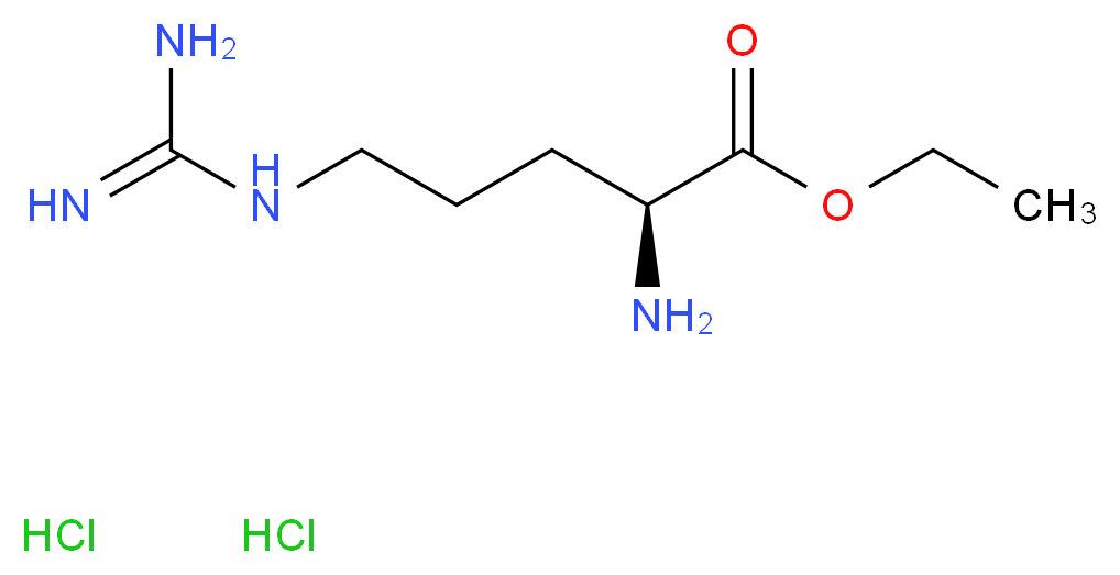 ethyl (2S)-2-amino-5-carbamimidamidopentanoate dihydrochloride_分子结构_CAS_36589-29-4