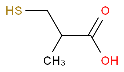 3-Mercapto-2-methylpropanoic Acid_分子结构_CAS_26473-47-2)