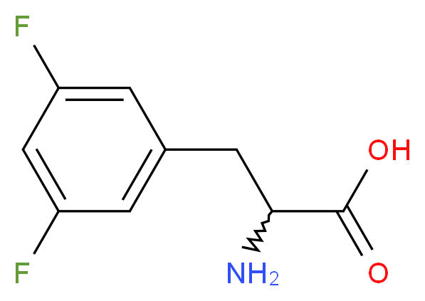 2-amino-3-(3,5-difluorophenyl)propanoic acid_分子结构_CAS_32133-37-2