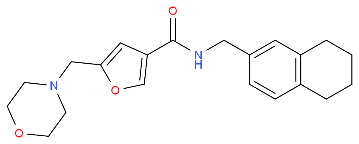 5-(morpholin-4-ylmethyl)-N-(5,6,7,8-tetrahydronaphthalen-2-ylmethyl)-3-furamide_分子结构_CAS_)