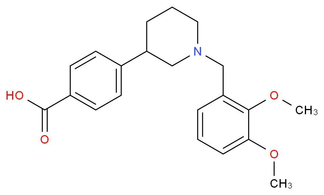 4-[1-(2,3-dimethoxybenzyl)piperidin-3-yl]benzoic acid_分子结构_CAS_)