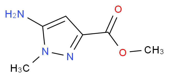 Methyl 5-amino-1-methyl-1H-pyrazole-3-carboxylate_分子结构_CAS_92406-53-6)