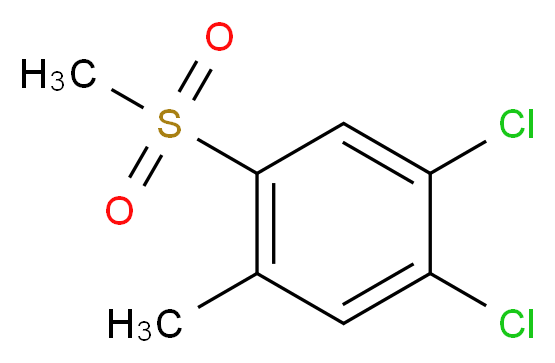1,2-Dichloro-4-methyl-5-(methylsulphonyl)benzene_分子结构_CAS_)