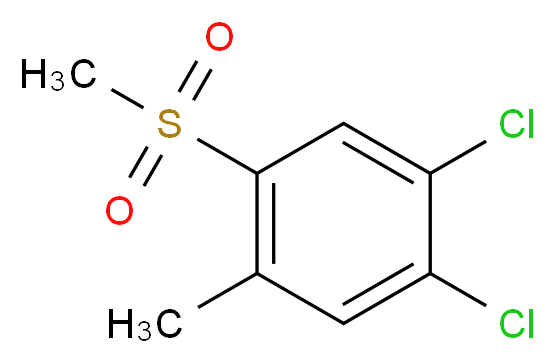 1,2-dichloro-4-methanesulfonyl-5-methylbenzene_分子结构_CAS_849035-75-2