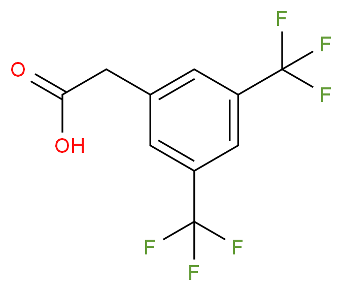 3,5-Bis(trifluoromethyl)phenylacetic acid_分子结构_CAS_85068-33-3)