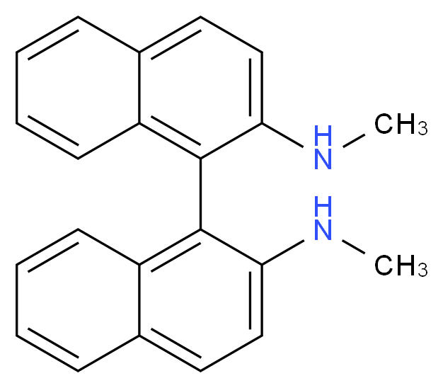 (R)-N,N′-二甲基-1,1′-联萘二胺_分子结构_CAS_93713-30-5)