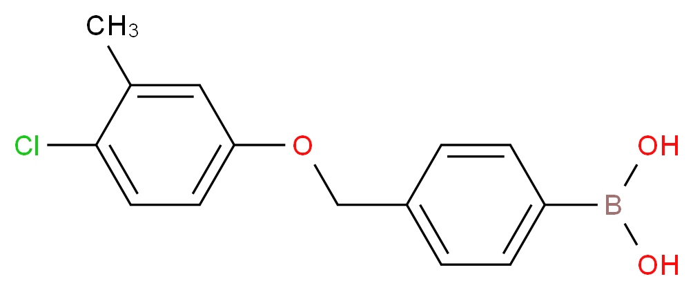 4-[(4-氯-3-甲基苯氧基)甲基]苯硼酸_分子结构_CAS_849052-25-1)