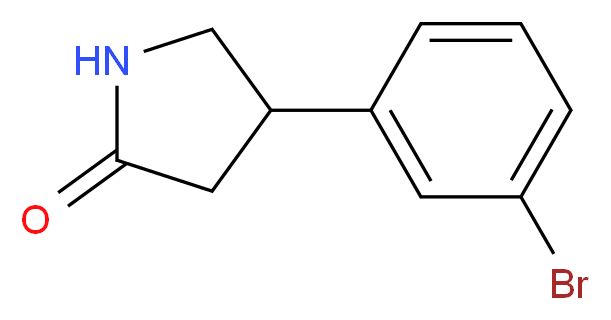 4-(3-bromophenyl)pyrrolidin-2-one_分子结构_CAS_1105187-44-7