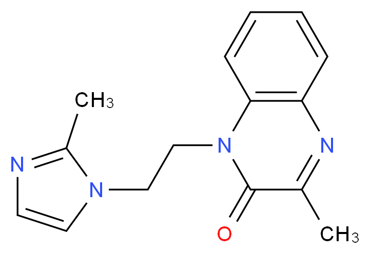 3-methyl-1-[2-(2-methyl-1H-imidazol-1-yl)ethyl]quinoxalin-2(1H)-one_分子结构_CAS_)