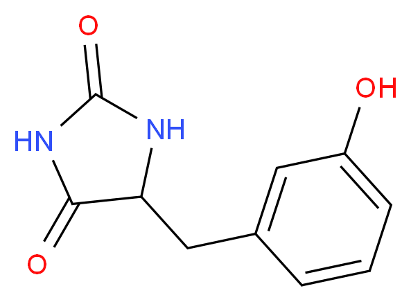 5-(3'-Hydroxybenzyl)hydantoin_分子结构_CAS_216956-20-6)