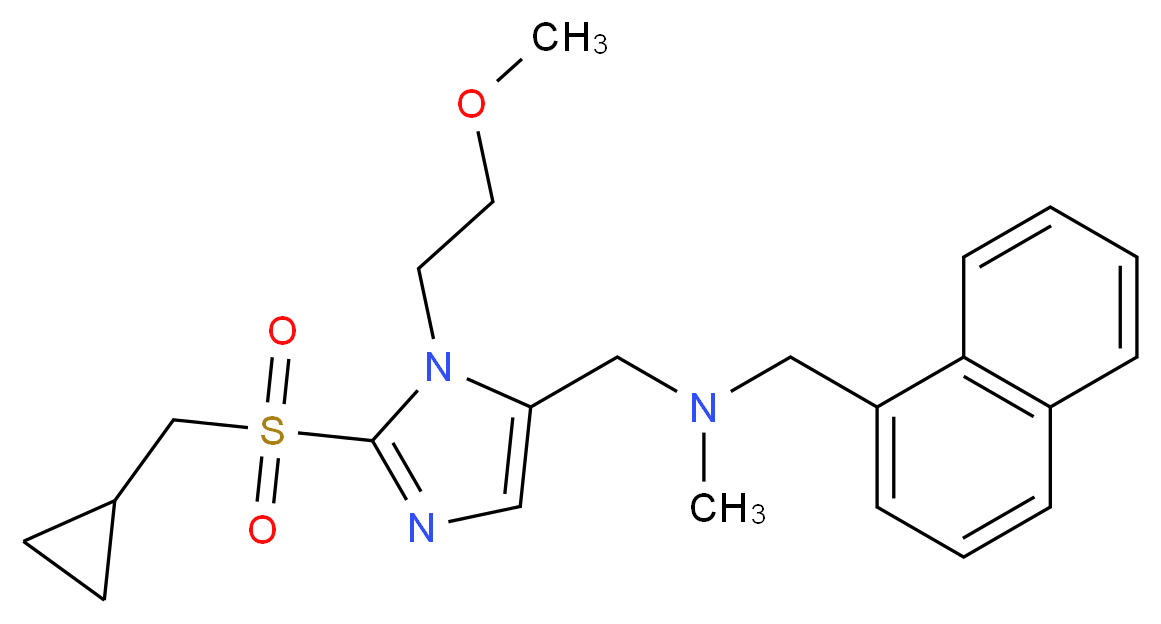 1-[2-[(cyclopropylmethyl)sulfonyl]-1-(2-methoxyethyl)-1H-imidazol-5-yl]-N-methyl-N-(1-naphthylmethyl)methanamine_分子结构_CAS_)