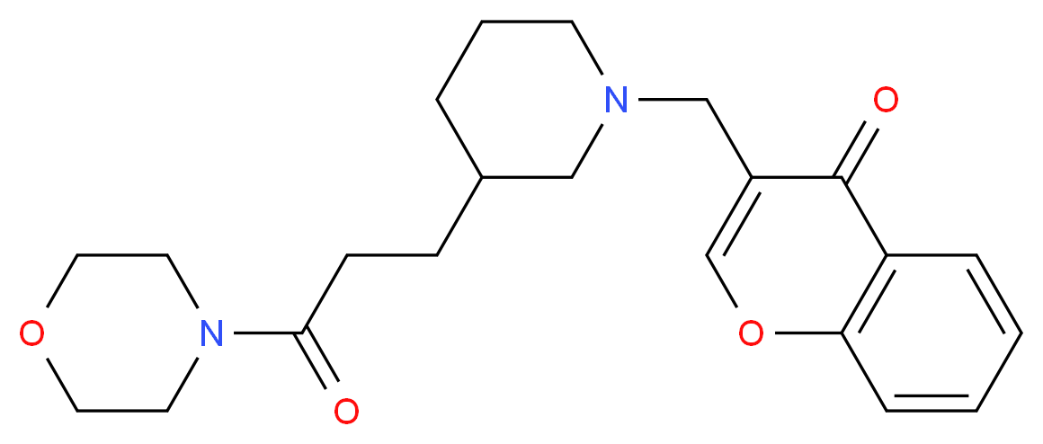 3-({3-[3-(4-morpholinyl)-3-oxopropyl]-1-piperidinyl}methyl)-4H-chromen-4-one_分子结构_CAS_)