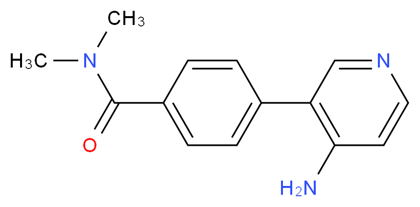 4-(4-aminopyridin-3-yl)-N,N-dimethylbenzamide_分子结构_CAS_1125429-67-5