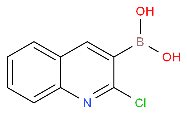 2-氯-3-喹啉硼酸_分子结构_CAS_128676-84-6)