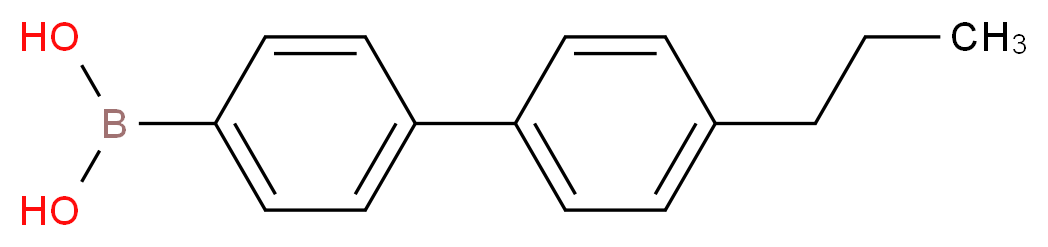 [4-(4-propylphenyl)phenyl]boronic acid_分子结构_CAS_153035-56-4