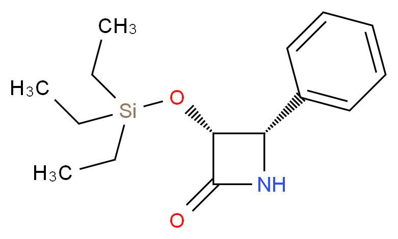 (3R,4S)-3-[(Triethylsilyl)oxy]-4-phenyl-2-azetidinone_分子结构_CAS_149140-54-5)