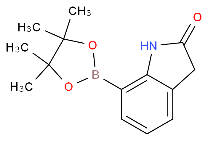 7-(tetramethyl-1,3,2-dioxaborolan-2-yl)-2,3-dihydro-1H-indol-2-one_分子结构_CAS_1150271-45-6