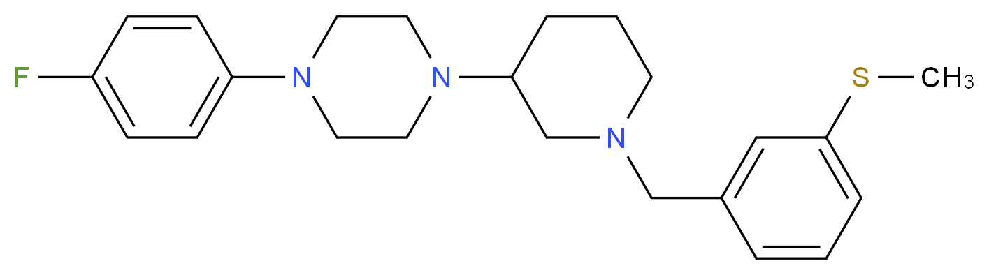 1-(4-fluorophenyl)-4-{1-[3-(methylthio)benzyl]-3-piperidinyl}piperazine_分子结构_CAS_)