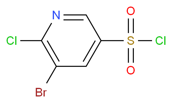 5-Bromo-6-chloropyridine-3-sulphonyl chloride_分子结构_CAS_216394-05-7)