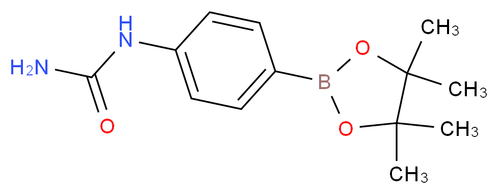 [4-(tetramethyl-1,3,2-dioxaborolan-2-yl)phenyl]urea_分子结构_CAS_877134-77-5