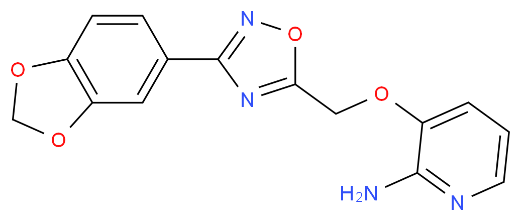3-{[3-(1,3-benzodioxol-5-yl)-1,2,4-oxadiazol-5-yl]methoxy}-2-pyridinamine_分子结构_CAS_)