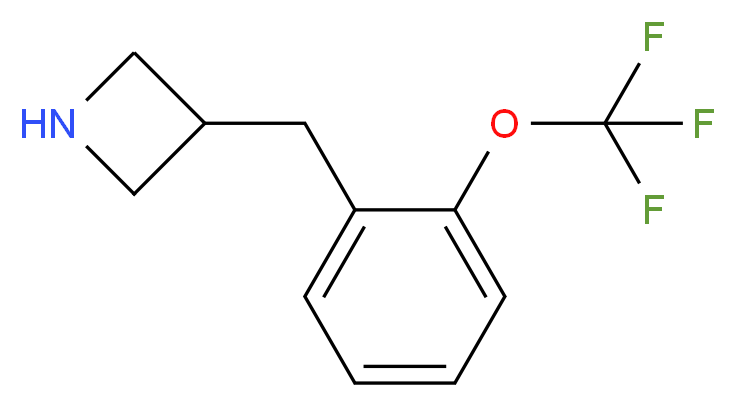 3-[[(2-Trifluoromethoxy)phenyl]methyl]azetidine_分子结构_CAS_937612-31-2)