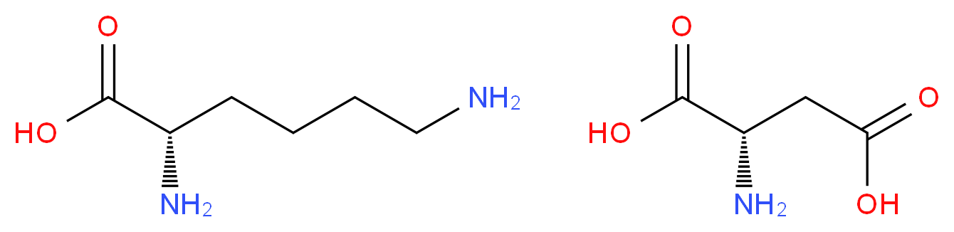 (2S)-2,6-diaminohexanoic acid; (2S)-2-aminobutanedioic acid_分子结构_CAS_27348-32-9