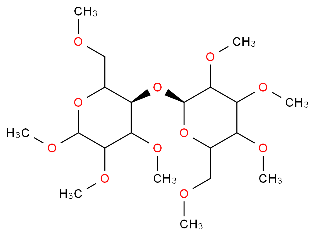 (5R)-2,3,4-trimethoxy-6-(methoxymethyl)-5-{[(2S)-3,4,5-trimethoxy-6-(methoxymethyl)oxan-2-yl]oxy}oxane_分子结构_CAS_9004-67-5